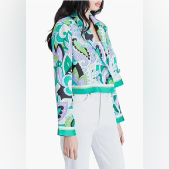 Steve Madden Pucci Inspired Set in Green Paisley Size small - Picture 4 of 4